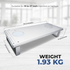 WinBridge Aluminum Monitor Stand with Wireless Charging, 6-in-1 USB-C Docking Station, Drawer, Desk Organizer for PC Monitor/Laptop Up to 27 inches
