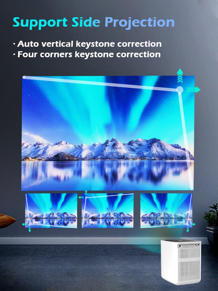 Y3 Smart Projector with 4K Decoding, 4000 Lumens, Auto Focus, Android 9.0,With Bluetooth speaker mode, Interactive touchscreen