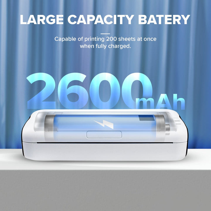 WinBridge Portable Bluetooth Mini Printer Support A4&A5 Thermal Paper, Compatible with iOS, Android & Laptop for Office, Home, School