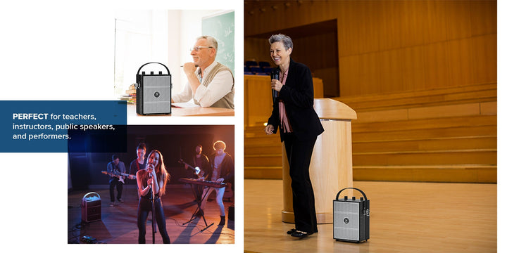 S98 40W Wireless Voice Amplifier Portable Bluetooth 5.0 PA System with UHF Wireless Mic Headset,Megaphone Speaker and Classroom Microphone for Teachers,Outdoor Events,Public Speaking,Training