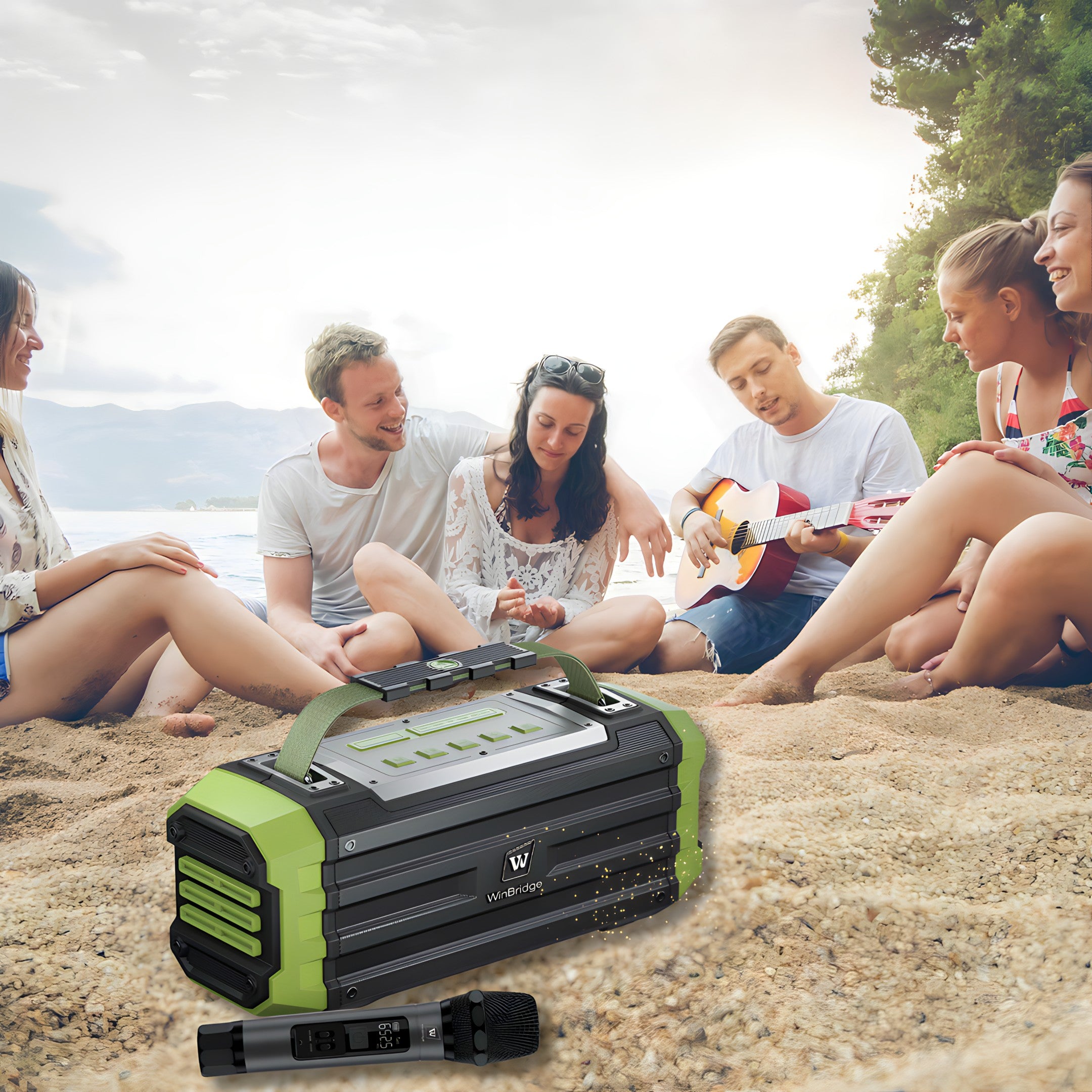 K30 Portable speaker with Wireless microphone for camping and outdoor activity
