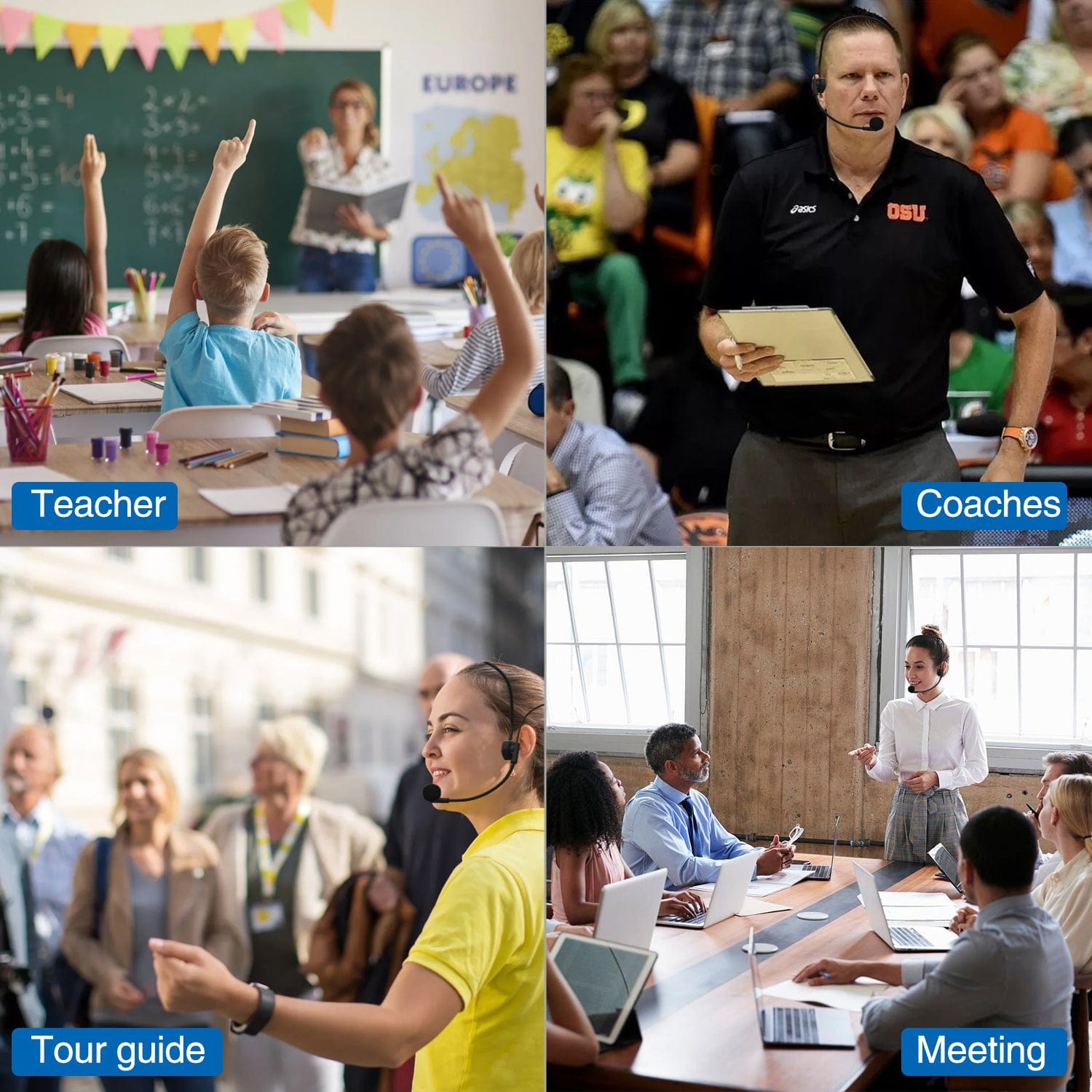 WinBridge S309 Portable Voice Amplifier for Teachers Classroom, with Wired Mic with Mute Button