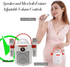 WinBridge Portable Speaker with Two Bluetooth Microphones, Perfect Karaoke Machine with LED Lights, Wireless PA Speaker System for Parties and Singing, Karaoke Speaker for Kids Adults T7 White