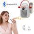 WinBridge Portable Speaker with Two Bluetooth Microphones, Perfect Karaoke Machine with LED Lights, Wireless PA Speaker System for Parties and Singing, Karaoke Speaker for Kids Adults T7 White