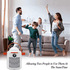 WinBridge Portable Speaker with Two Bluetooth Microphones, Perfect Karaoke Machine with LED Lights, Wireless PA Speaker System for Parties and Singing, Karaoke Speaker for Kids Adults T7 White