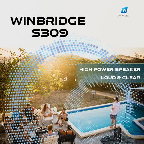 WinBridge S309 Portable Voice Amplifier for Teachers Classroom, with Wired Mic with Mute Button