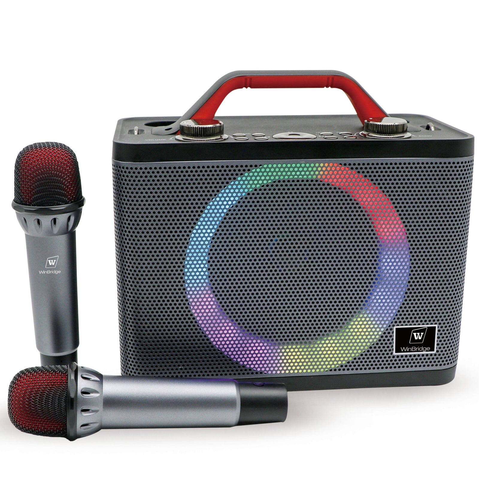 WinBridge T8 Ultra-Portable Karaoke Speaker with Dual Wireless Microphones Bluetooth